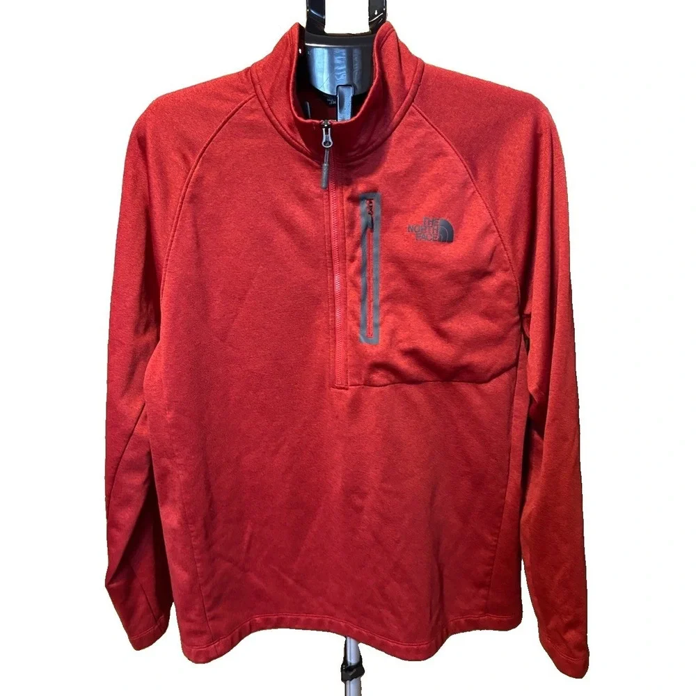 North Face Sweater Mens XL Orange Canyonlands Half Zip Pullover Gorpcore Hike